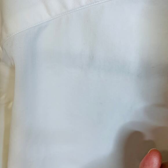 Tommy Hilfiger White Button Up Shirt Lion Flag Shield Pocket Sz Large - Picture 7 of 9